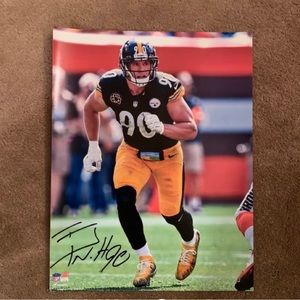 TJ Watt Autographed Photo Pittsburgh Steelers 8.5x11
